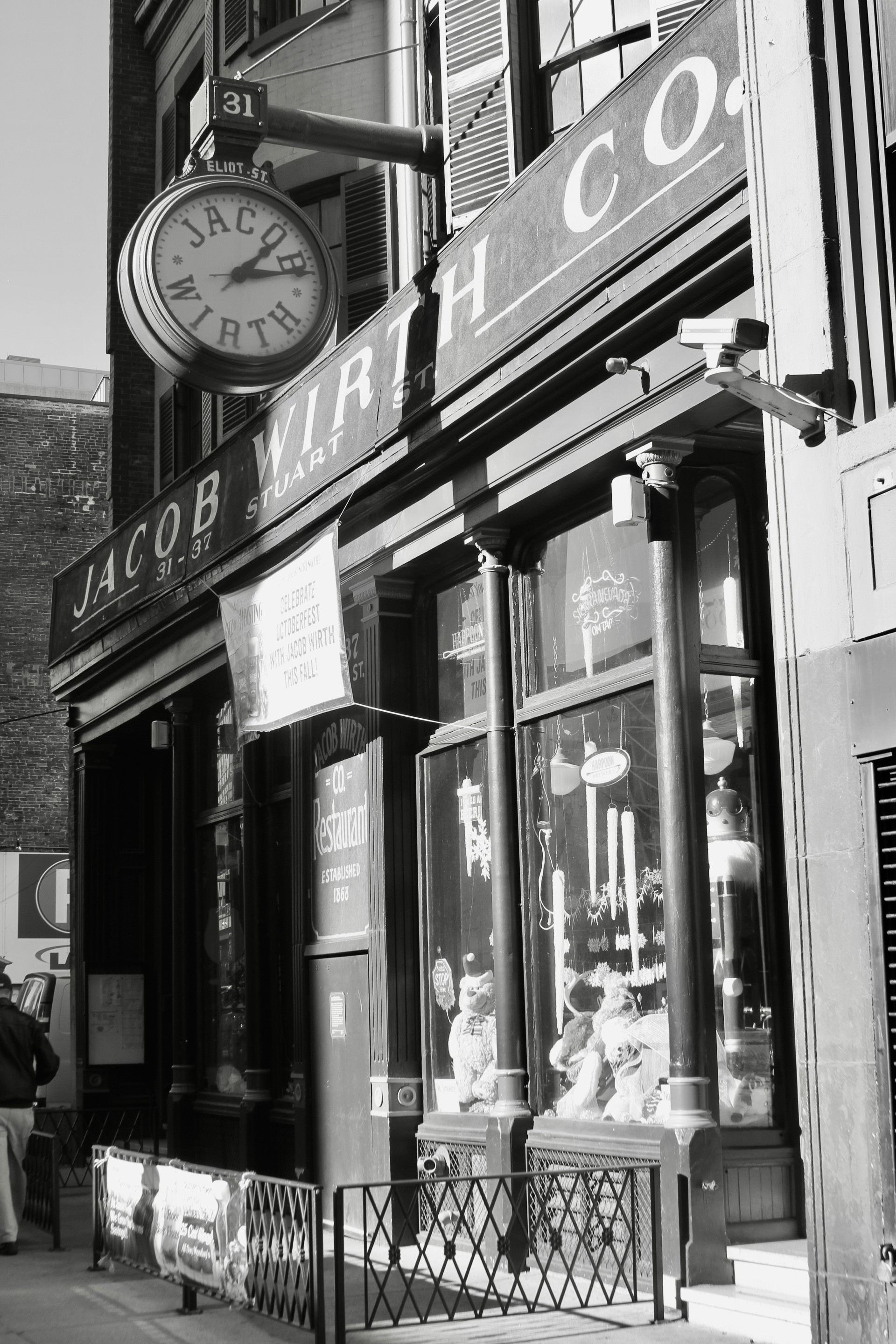 Jacob Wirth Co. restaurant storefront on Stuart Street, Boston